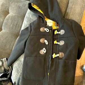 4T gently worn Nike red and black puffer and black Cat & Jack peacoat